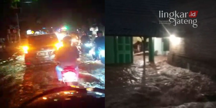 BREAKING NEWS Hujan Deras Akibatkan Banjir di Beberapa Kecamatan di Pati